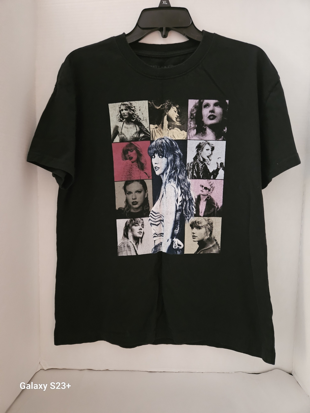 Taylor Swift Black Short Sleeve Tee with Multi-Photo Grid